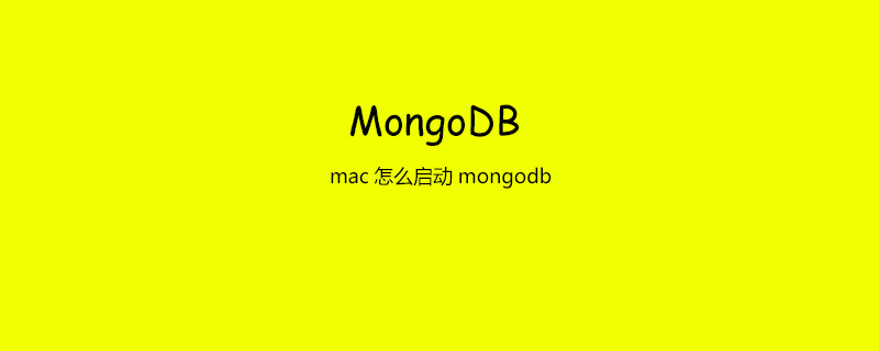 mac怎么启动mongodb