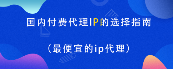 国内付费代理IP的选择指南（便宜的ip代理）