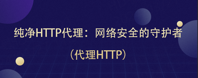 纯净HTTP代理：网络安全的守护者（代理HTTP）